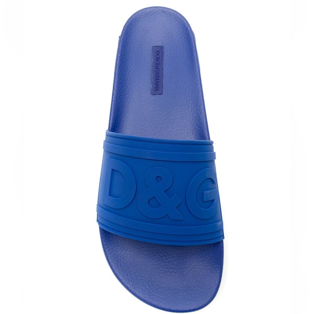 Dolce & Gabbana Logo embossed pool slide - rubber. EU 42. US 9